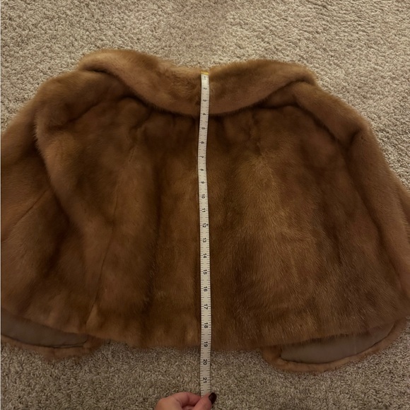 1940s vintage mink fur cape/shrug with pockets! - Picture 7 of 8